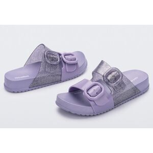Mini Melissa Cozy Slide Lilac Glitter, Sz 11 $65